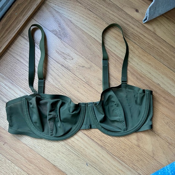 Cuup The Balconette Mesh Bra- Dark Green, 34C - Picture 4 of 7